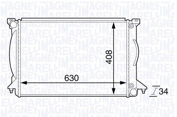 MAGNETI MARELLI Jäähdytin,moottorin jäähdytys 350213143900